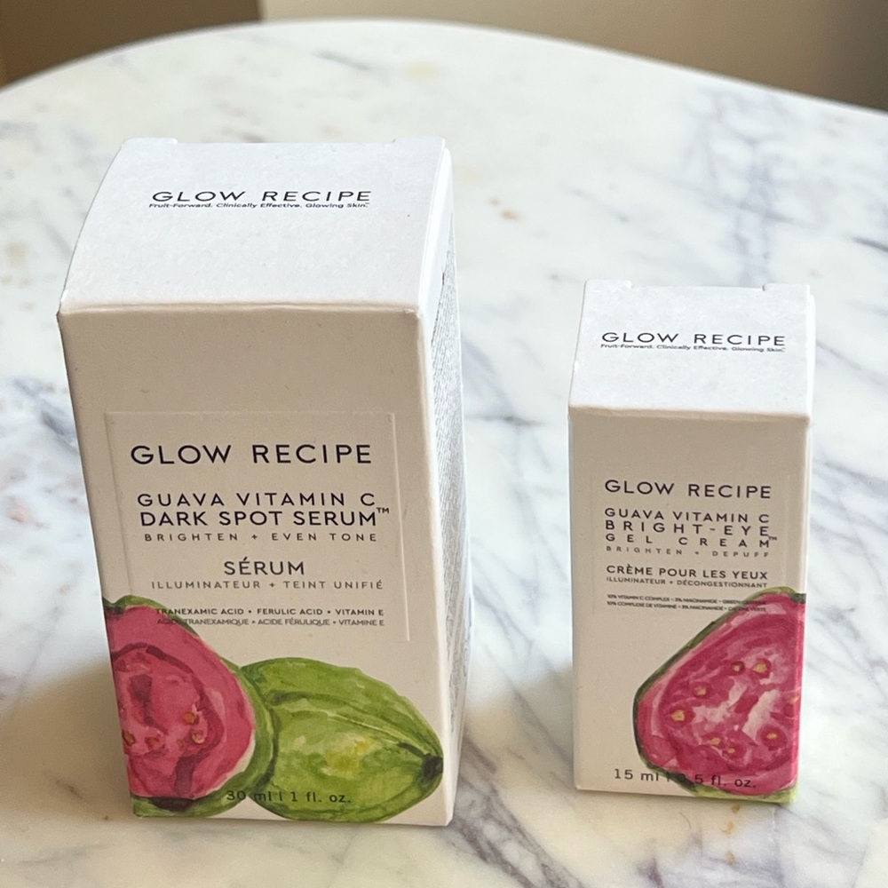Glow Recipe Guava Vitamin C Dark Spot Serum & Bright-Eye Gel Cream Duo – New